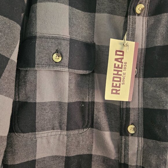 Redhead Sherpa Lined Large Plaid Flannel Shirt NWT - Picture 4 of 6